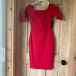 Lulu’s knee length red dress. Bodycon. XS